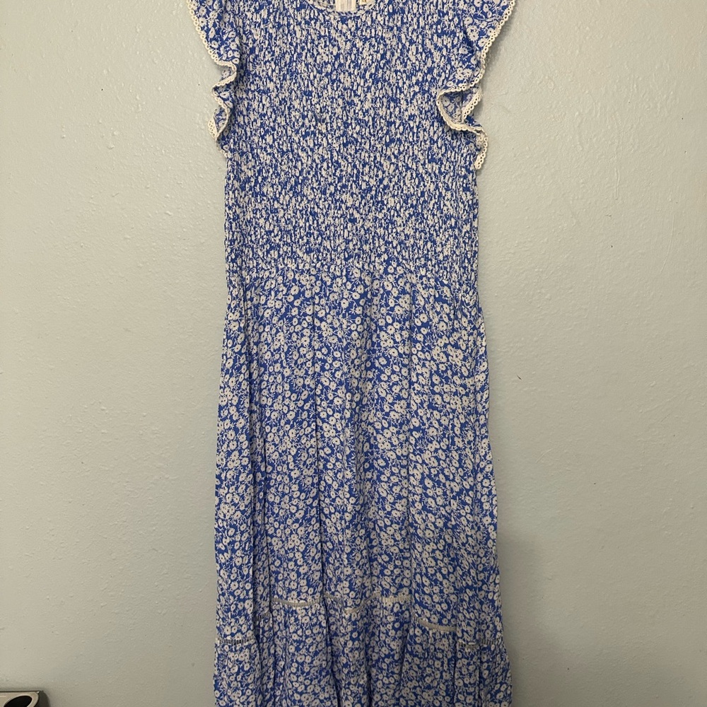 Lost + Wander Blue Asymmetrical Dress
